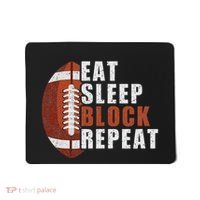 Eat Sleep Block Repeat Football Player Lineman Mousepad thumb 0