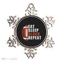 Eat Sleep Block Repeat Football Player Lineman Ornament thumb 0
