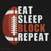 Eat Sleep Block Repeat Football Player Lineman Toddler Hoodie thumb 2