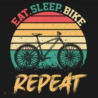 Eat Sleep Bike Repeat Cycling Cyclist Bicycling Doggie Tank thumb 4