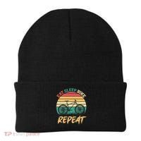 Eat Sleep Bike Repeat Cycling Cyclist Bicycling Beanie thumb 0