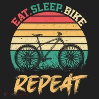 Eat Sleep Bike Repeat Cycling Cyclist Bicycling Beanie thumb 2