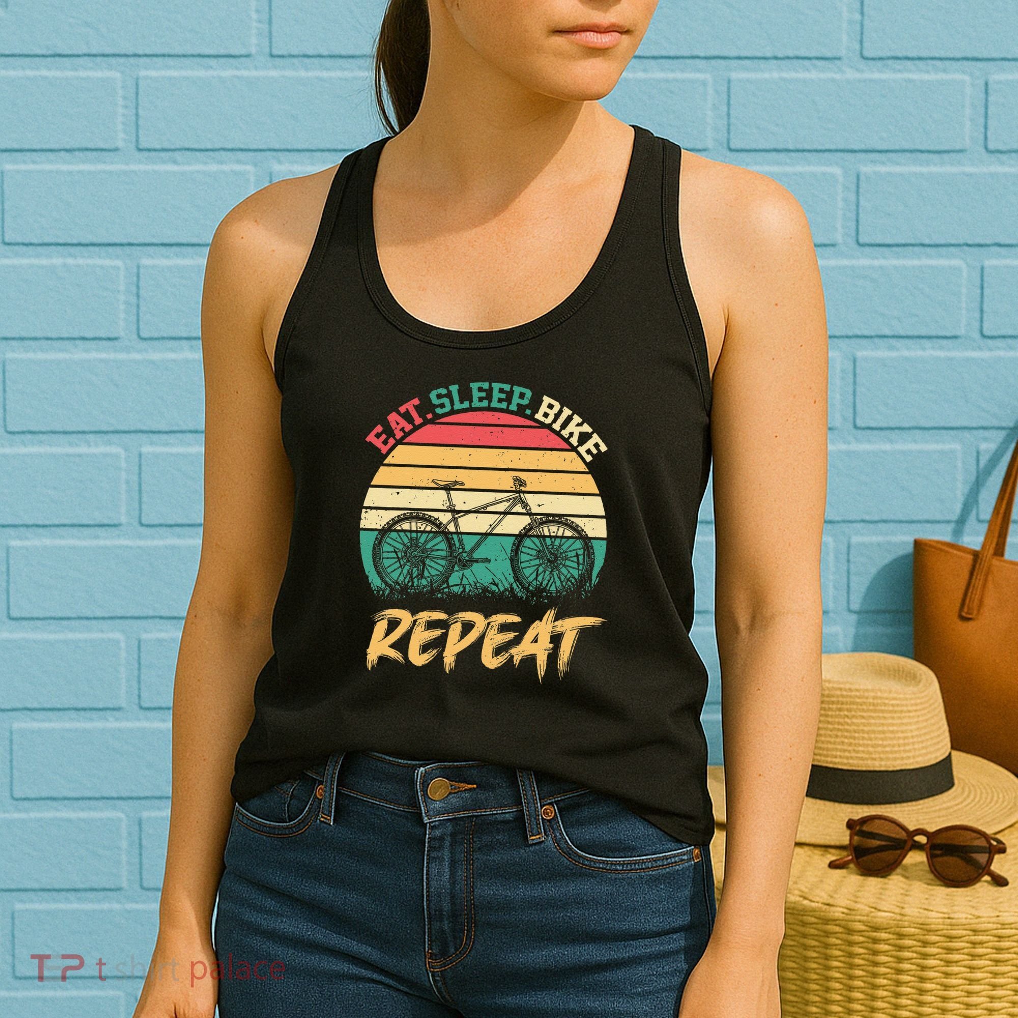 Eat Sleep Bike Repeat Cycling Cyclist Bicycling Women's Tank Top