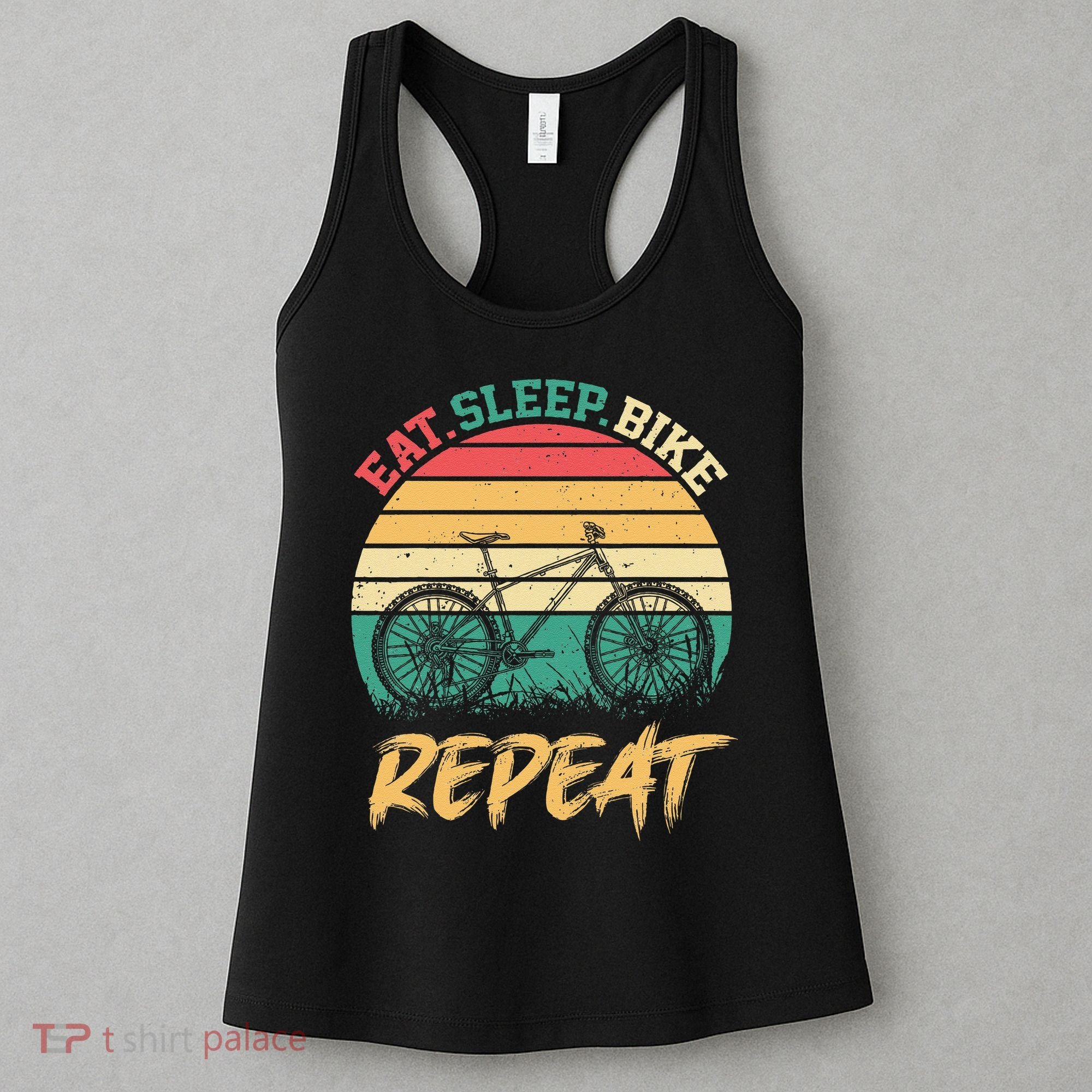 Eat Sleep Bike Repeat Cycling Cyclist Bicycling Women's Tank Top