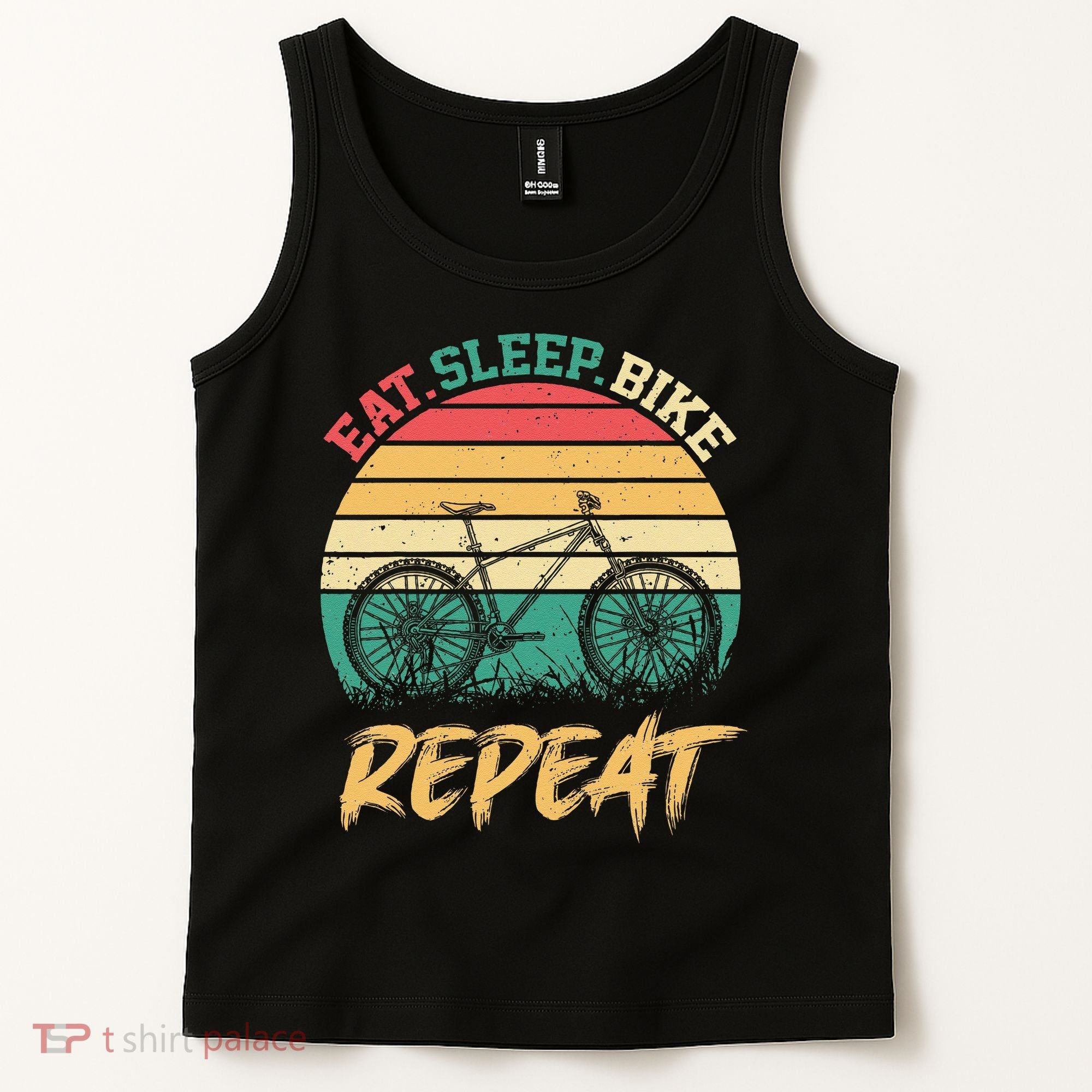 Eat Sleep Bike Repeat Cycling Cyclist Bicycling Tank Top