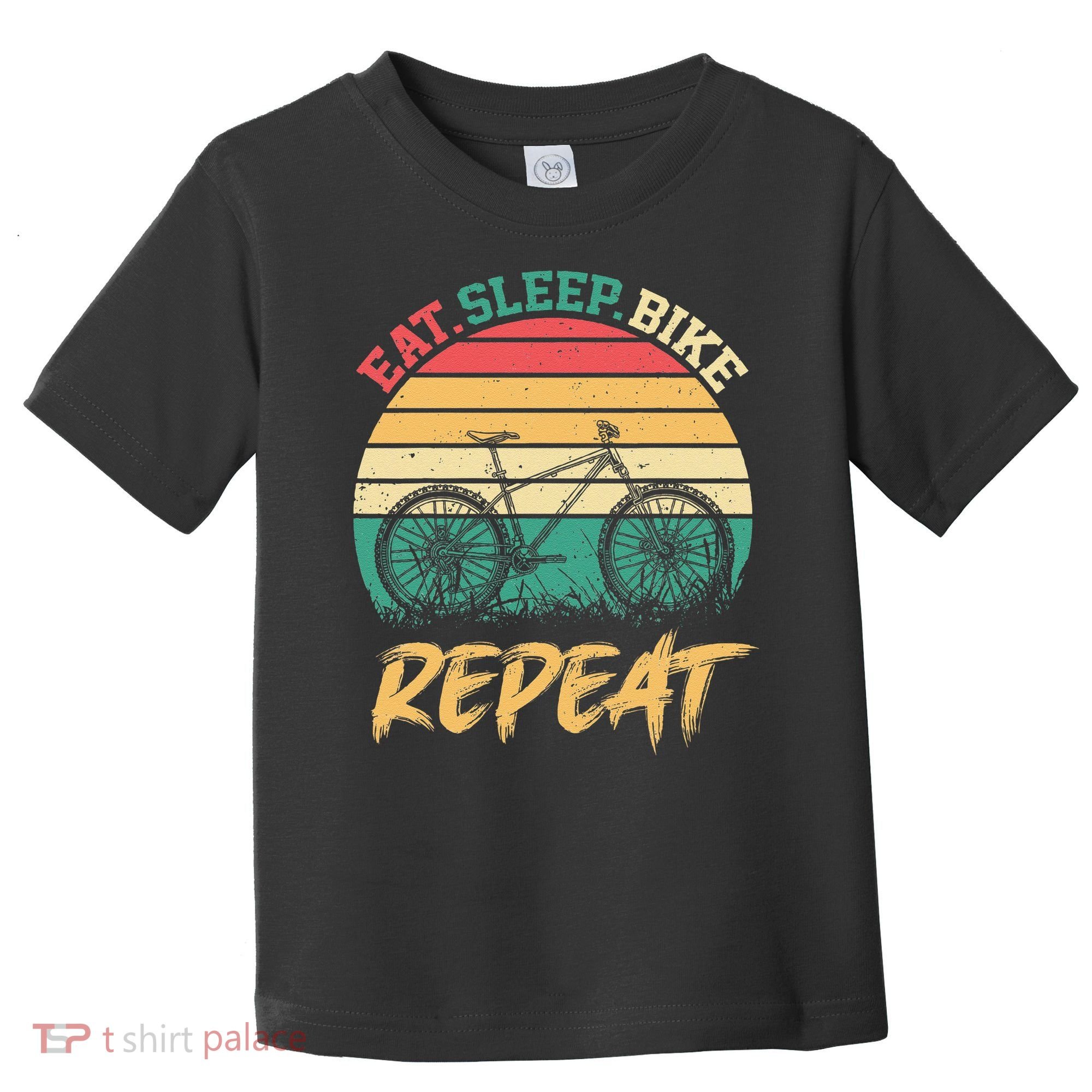Eat Sleep Bike Repeat Cycling Cyclist Bicycling Toddler T-Shirt