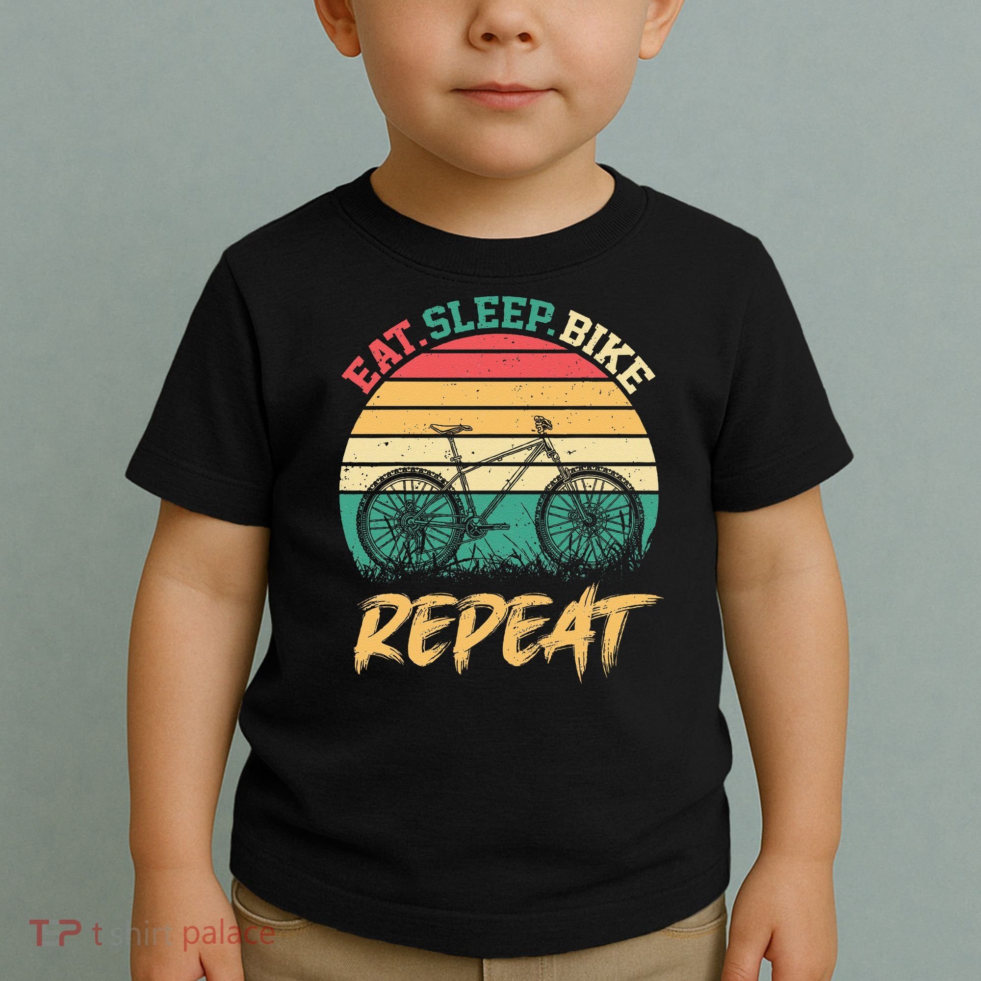 Eat Sleep Bike Repeat Cycling Cyclist Bicycling Toddler T-Shirt