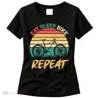 Eat Sleep Bike Repeat Cycling Cyclist Bicycling Women's T-Shirt thumb 0