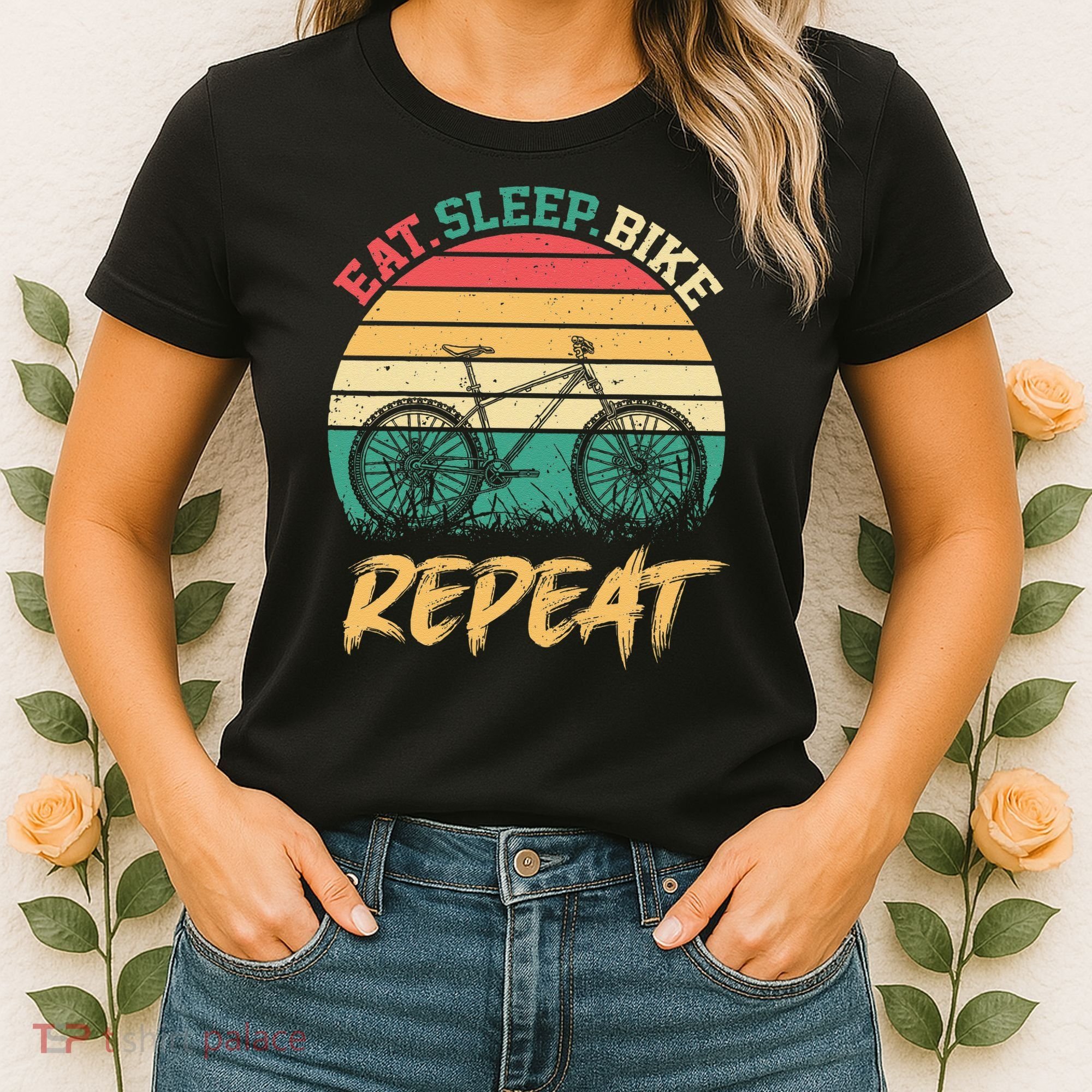 Eat Sleep Bike Repeat Cycling Cyclist Bicycling Women's T-Shirt