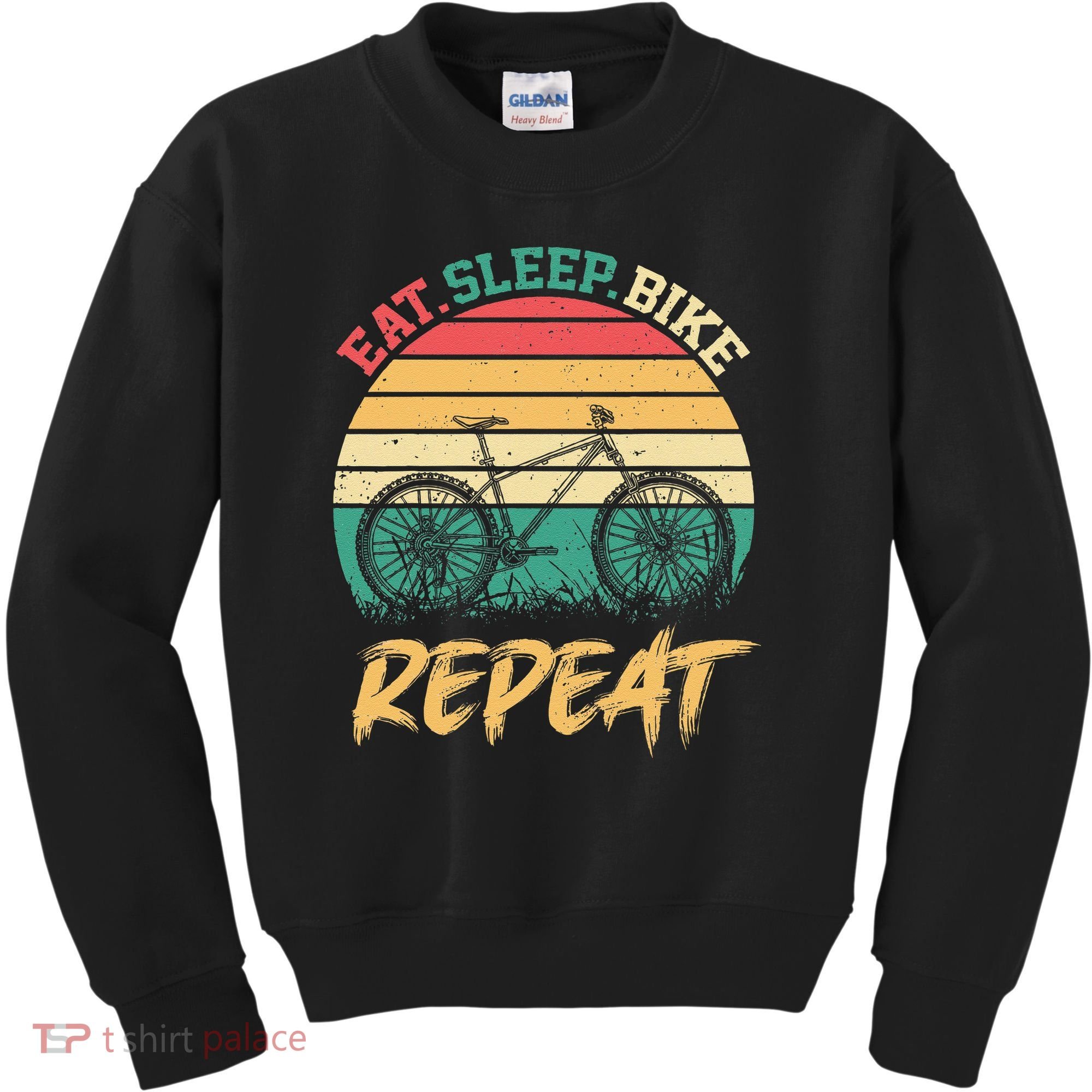 Eat Sleep Bike Repeat Cycling Cyclist Bicycling Kids Sweatshirt