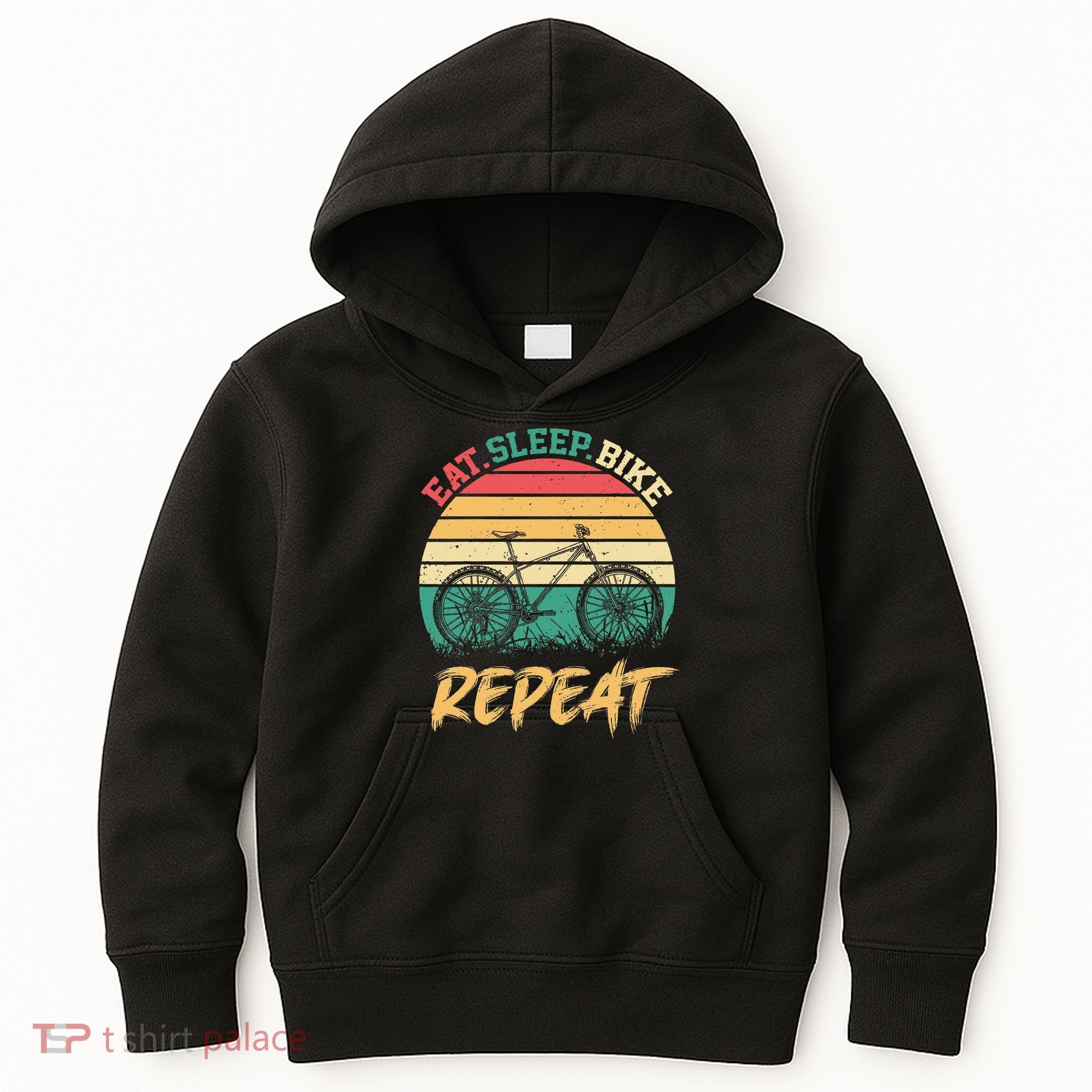 Eat Sleep Bike Repeat Cycling Cyclist Bicycling Kids Hoodie