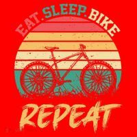 Eat Sleep Bike Repeat Cycling Cyclist Bicycling Santa Hat thumb 1