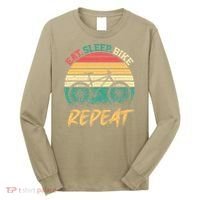 Eat Sleep Bike Repeat Cycling Cyclist Bicycling Long Sleeve Shirt thumb 0