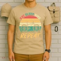 Eat Sleep Bike Repeat Cycling Cyclist Bicycling T-Shirt thumb 6