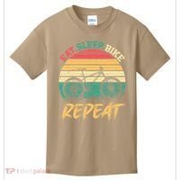 Eat Sleep Bike Repeat Cycling Cyclist Bicycling Kids T-Shirt thumb 0