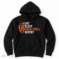Eat Sleep Basketball Repeat Basketball Hoodie thumb 0