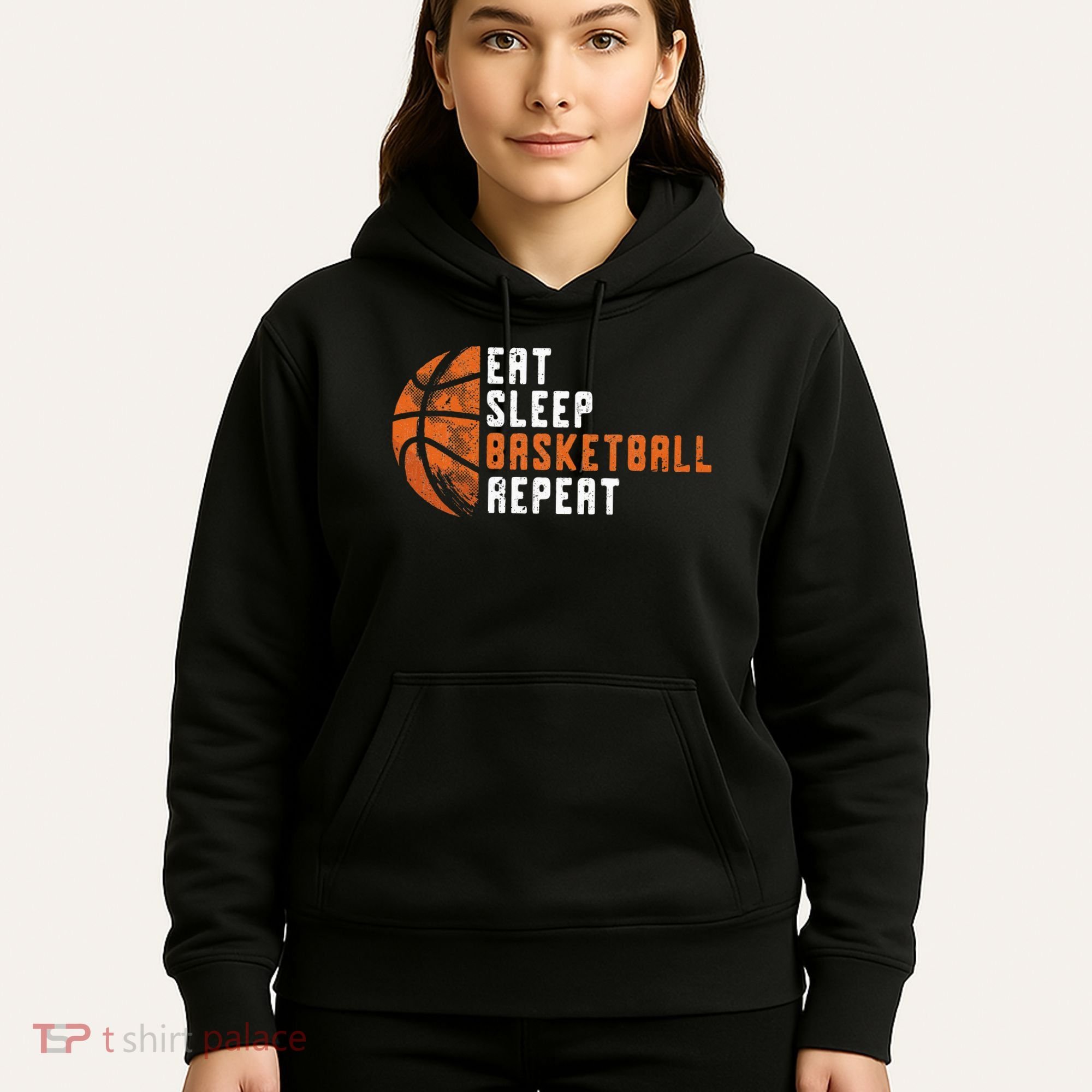 Eat Sleep Basketball Repeat Basketball Hoodie