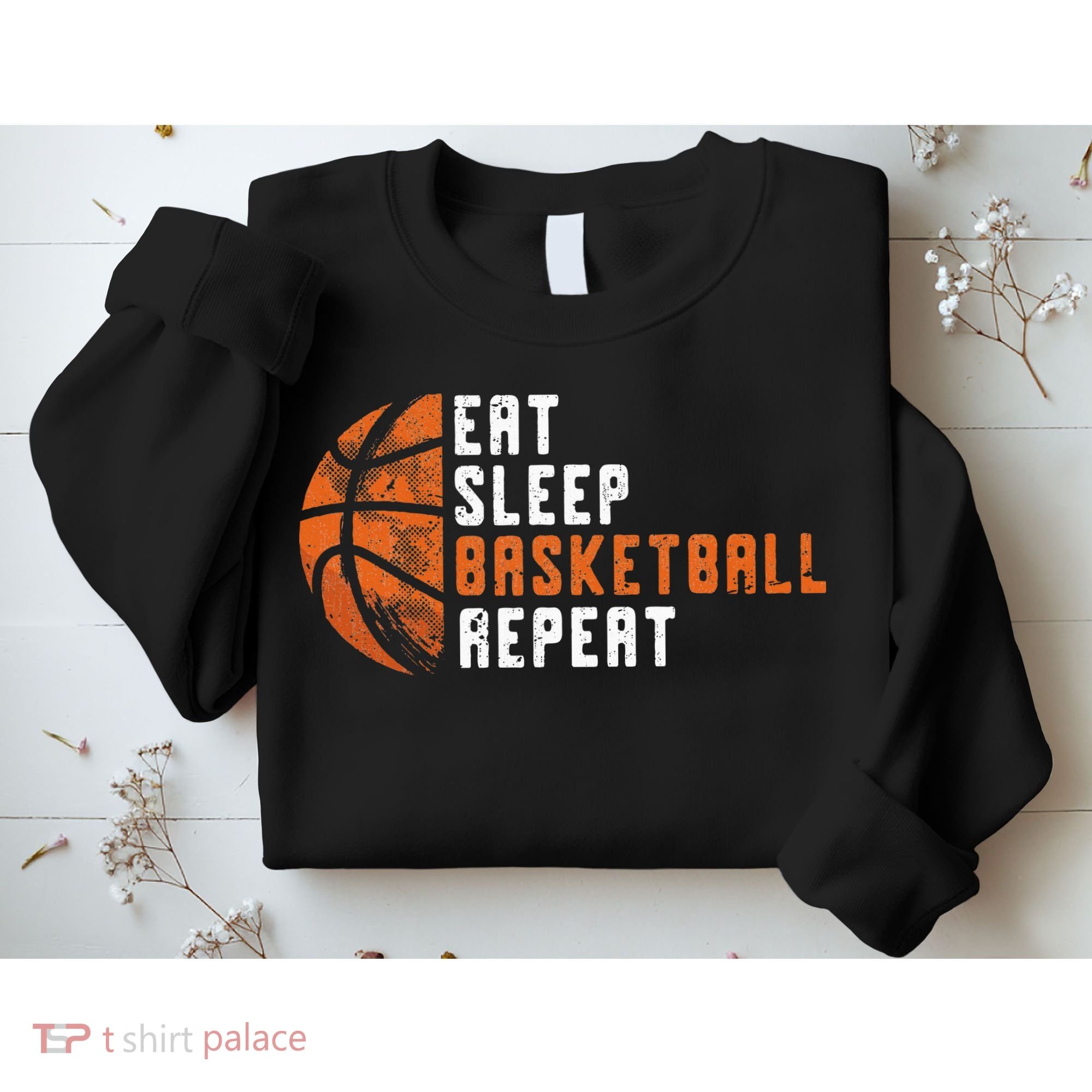 Eat Sleep Basketball Repeat Basketball Sweatshirt