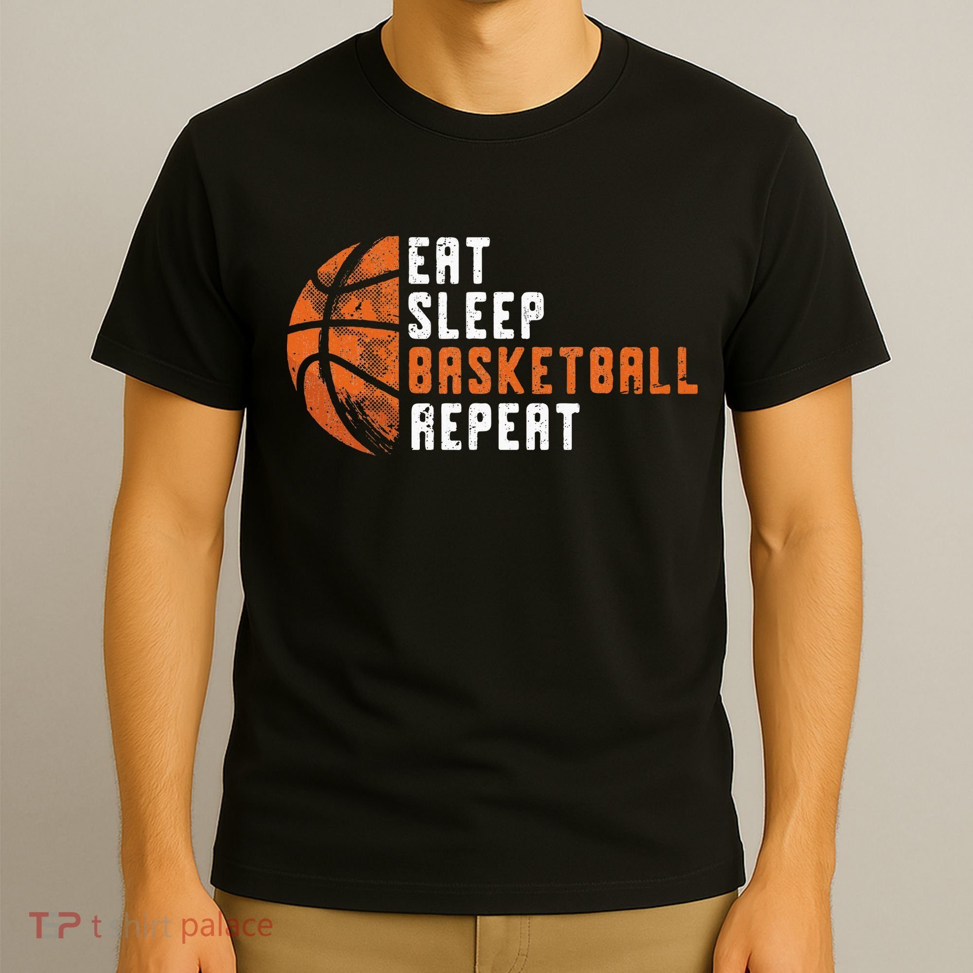 Eat Sleep Basketball Repeat Basketball T-Shirt