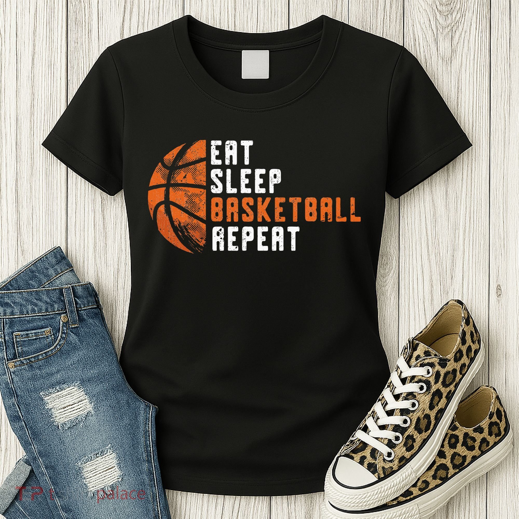 Eat Sleep Basketball Repeat Basketball Women's T-Shirt