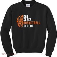 Eat Sleep Basketball Repeat Basketball Kids Sweatshirt thumb 0