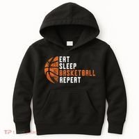 Eat Sleep Basketball Repeat Basketball Kids Hoodie thumb 0