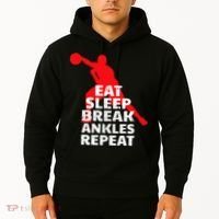 Eat Sleep Break Ankles Repeat Basketball Crossover Hoodie thumb 2