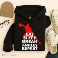 Eat Sleep Break Ankles Repeat Basketball Crossover Hoodie thumb 4