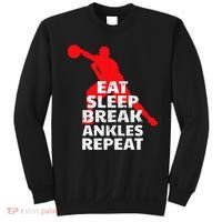 Eat Sleep Break Ankles Repeat Basketball Crossover Sweatshirt thumb 0