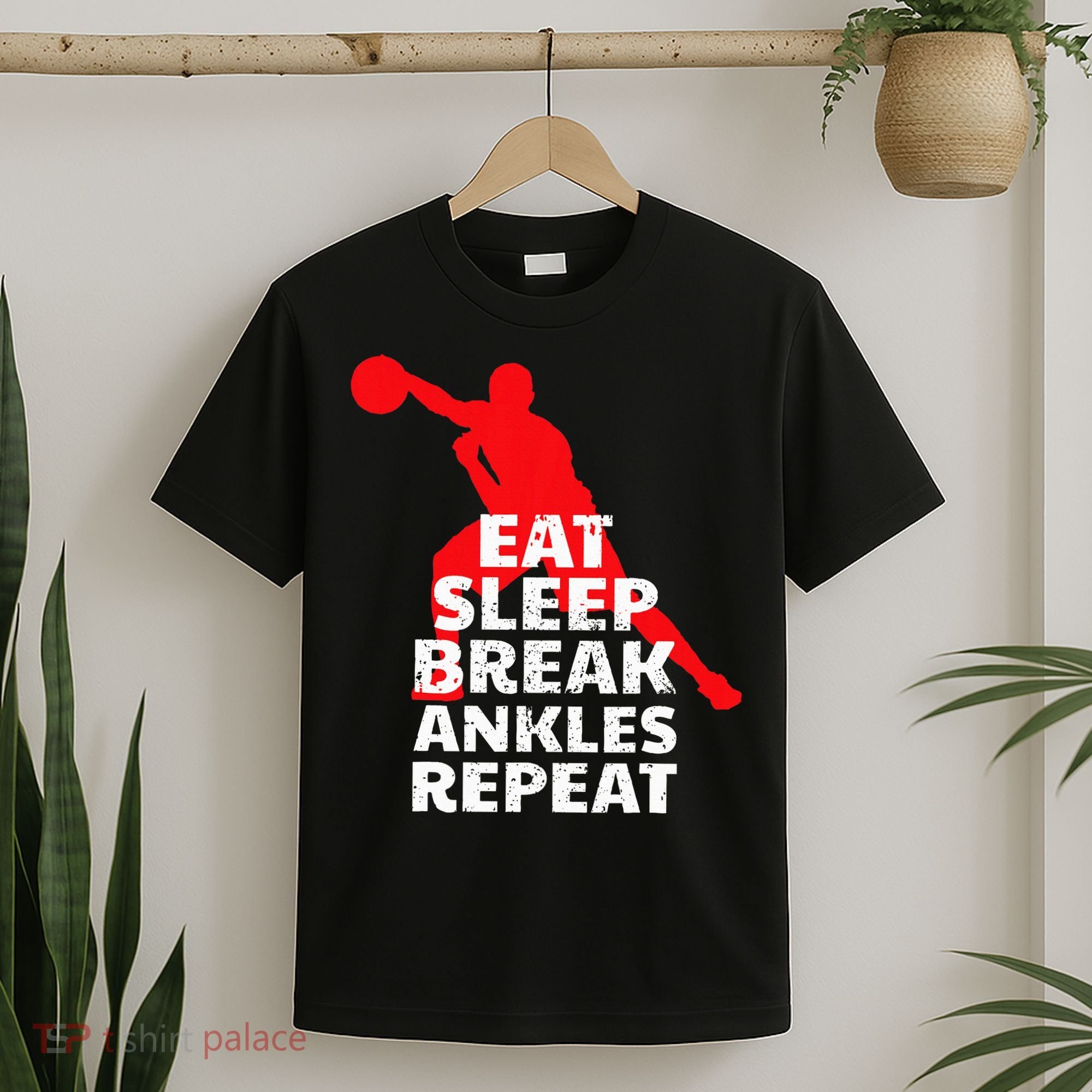 Eat Sleep Break Ankles Repeat Basketball Crossover T-Shirt