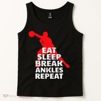 Eat Sleep Break Ankles Repeat Basketball Crossover Tank Top thumb 2