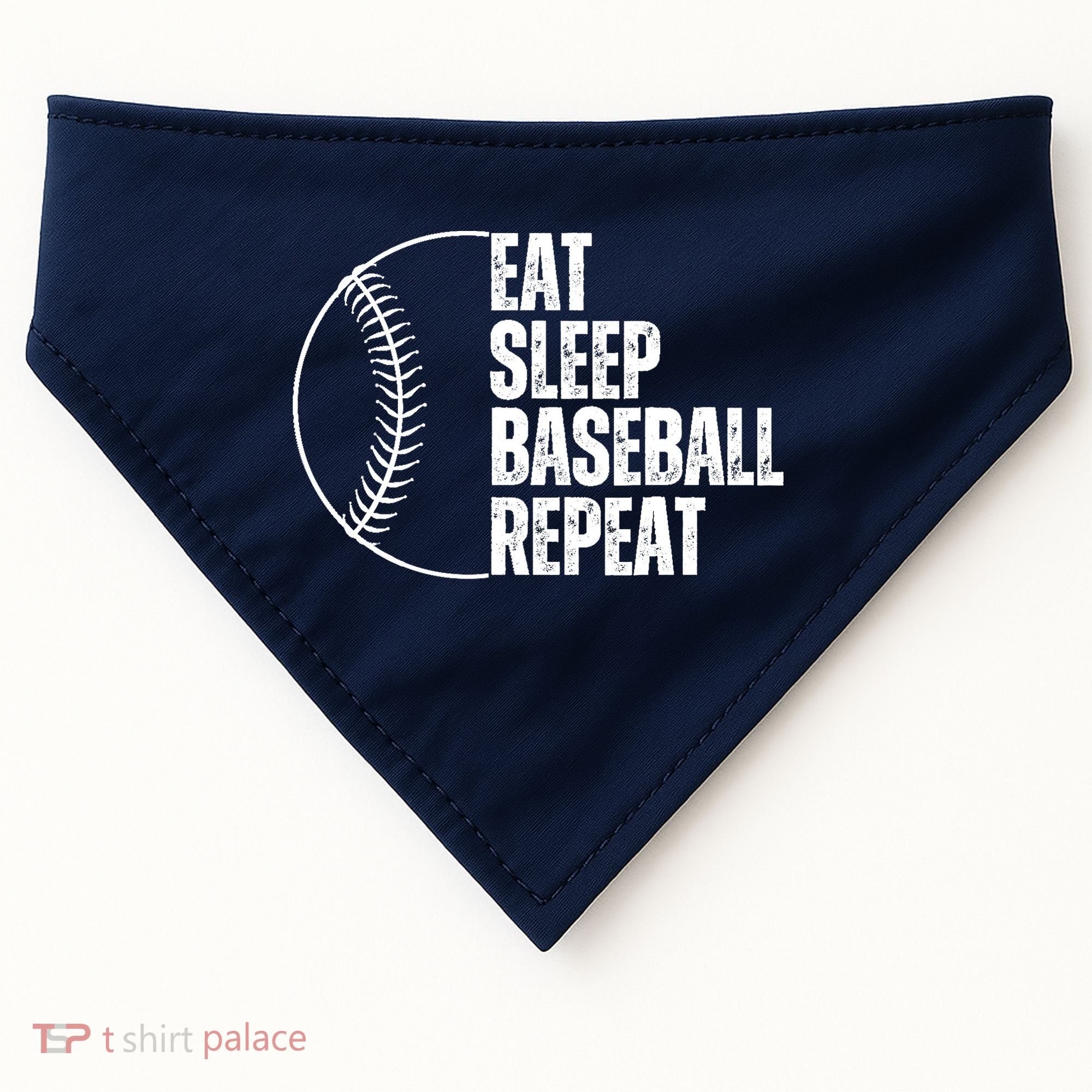 Eat Sleep Baseball Repeat Gift For Baseball Players Boy USA-Made Doggie Bandana