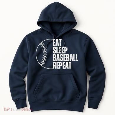 Eat Sleep Baseball Repeat Gift For Baseball Players Boy Hoodie