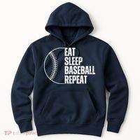 Eat Sleep Baseball Repeat Gift For Baseball Players Boy Hoodie thumb 0