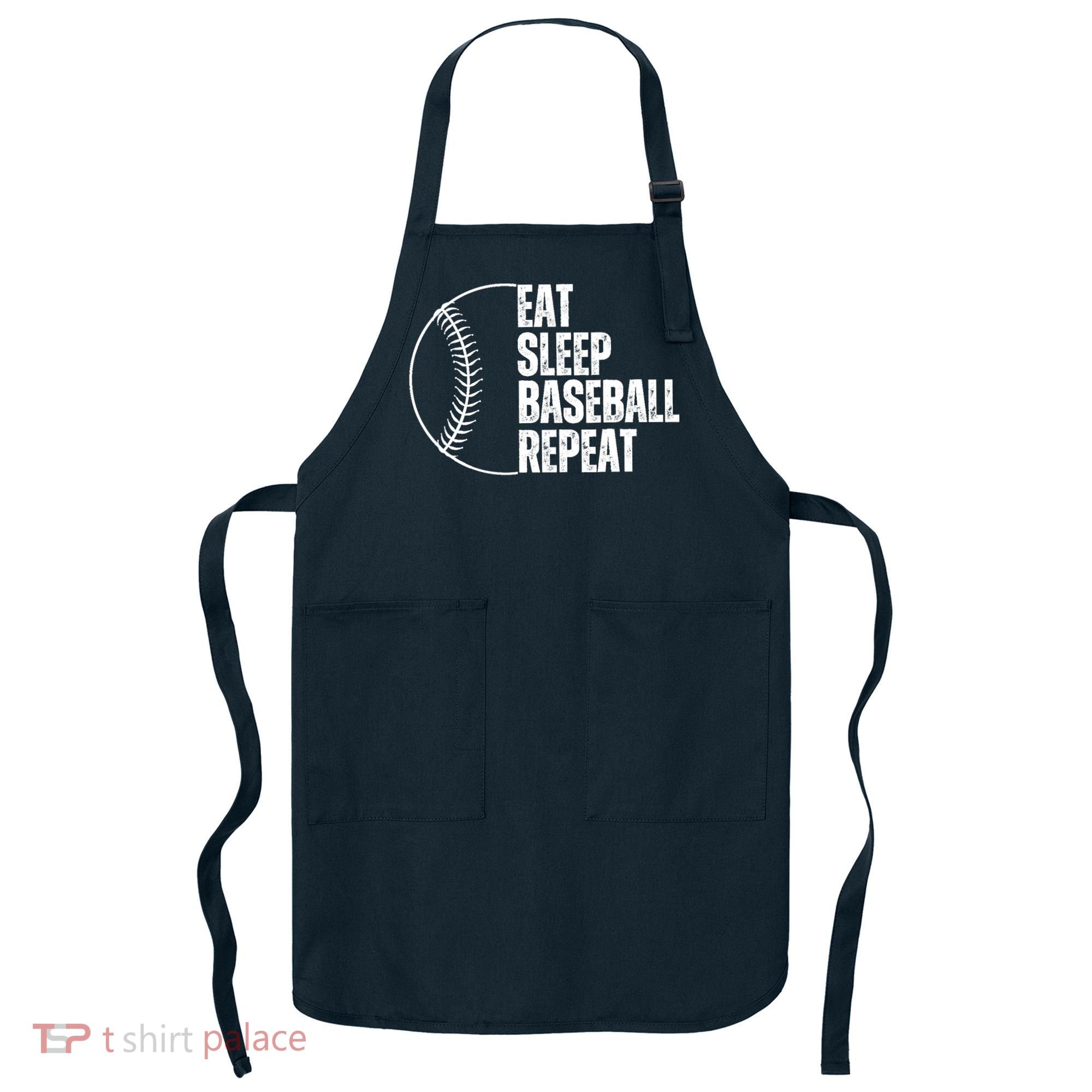 Eat Sleep Baseball Repeat Gift For Baseball Players Boy Apron