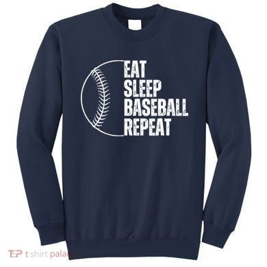 Eat Sleep Baseball Repeat Gift For Baseball Players Boy Sweatshirt