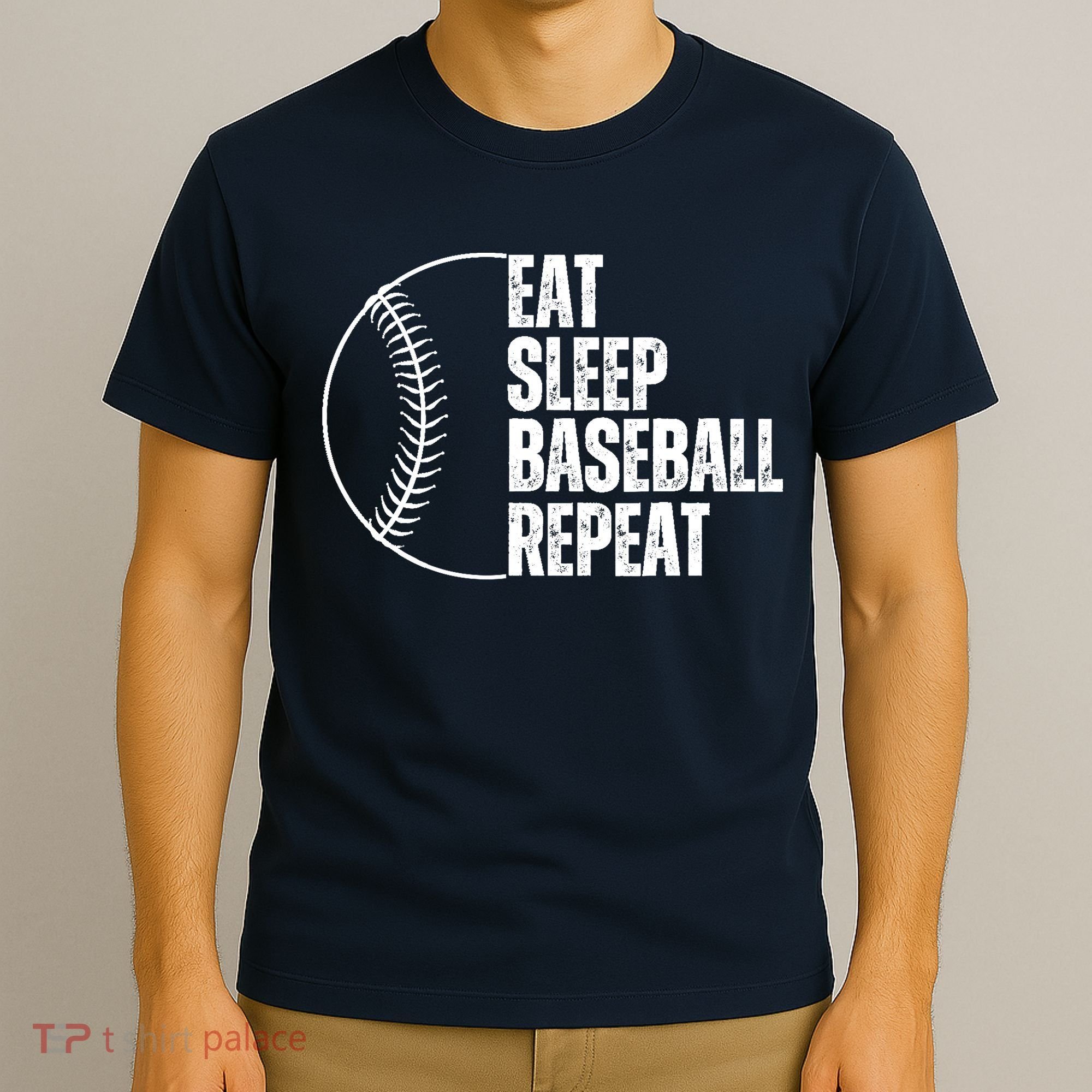 Eat Sleep Baseball Repeat Gift For Baseball Players Boy T-Shirt