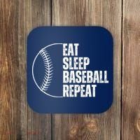 Eat Sleep Baseball Repeat Gift For Baseball Players Boy Coaster thumb 0