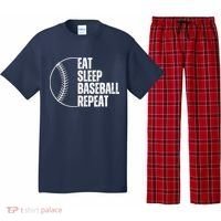 Eat Sleep Baseball Repeat Gift For Baseball Players Boy Pajama Set thumb 0