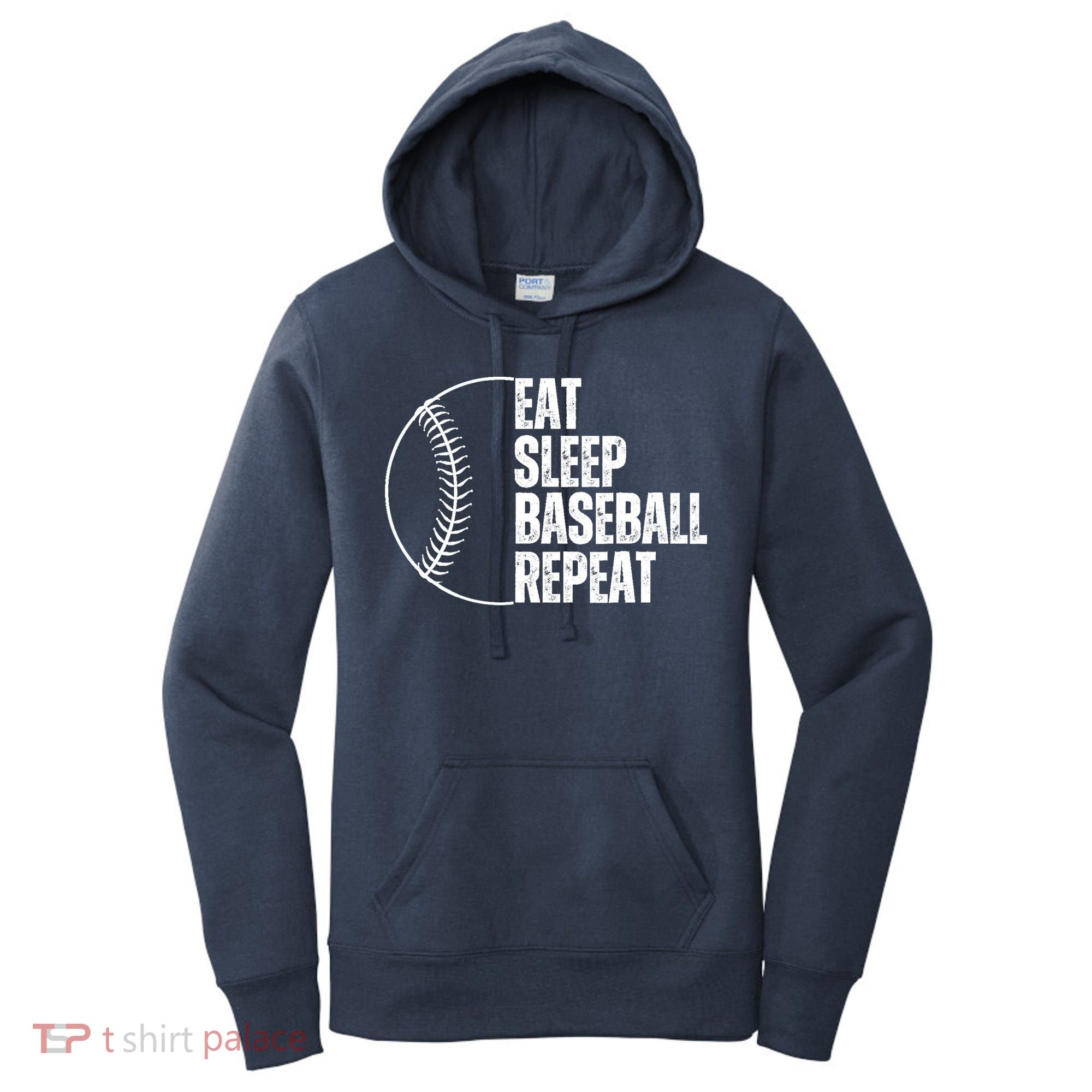 Eat Sleep Baseball Repeat Gift For Baseball Players Boy Women's Hoodie