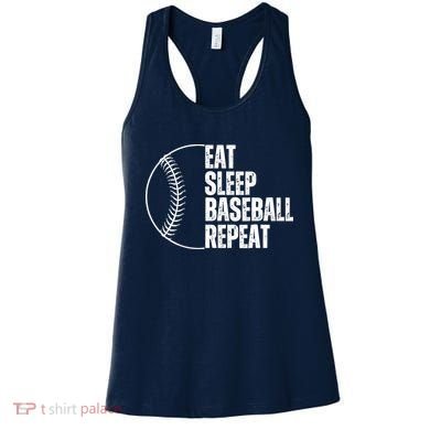 Eat Sleep Baseball Repeat Gift For Baseball Players Boy Women's Tank Top