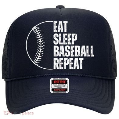 Eat Sleep Baseball Repeat Gift For Baseball Players Boy Hat