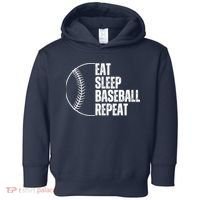 Eat Sleep Baseball Repeat Gift For Baseball Players Boy Toddler Hoodie thumb 0