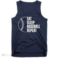 Eat Sleep Baseball Repeat Gift For Baseball Players Boy Tank Top thumb 0