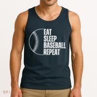 Eat Sleep Baseball Repeat Gift For Baseball Players Boy Tank Top thumb 3