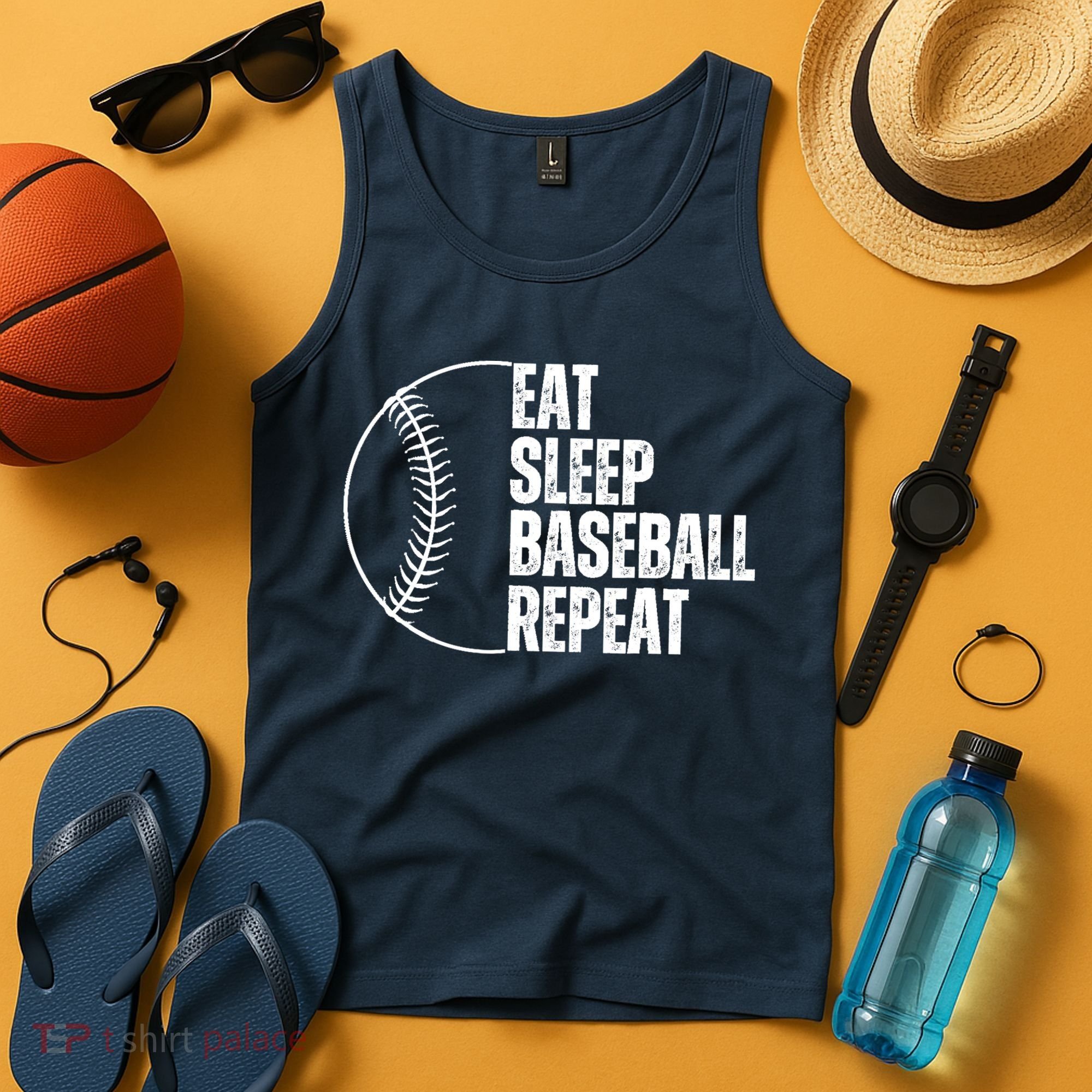 Eat Sleep Baseball Repeat Gift For Baseball Players Boy Tank Top