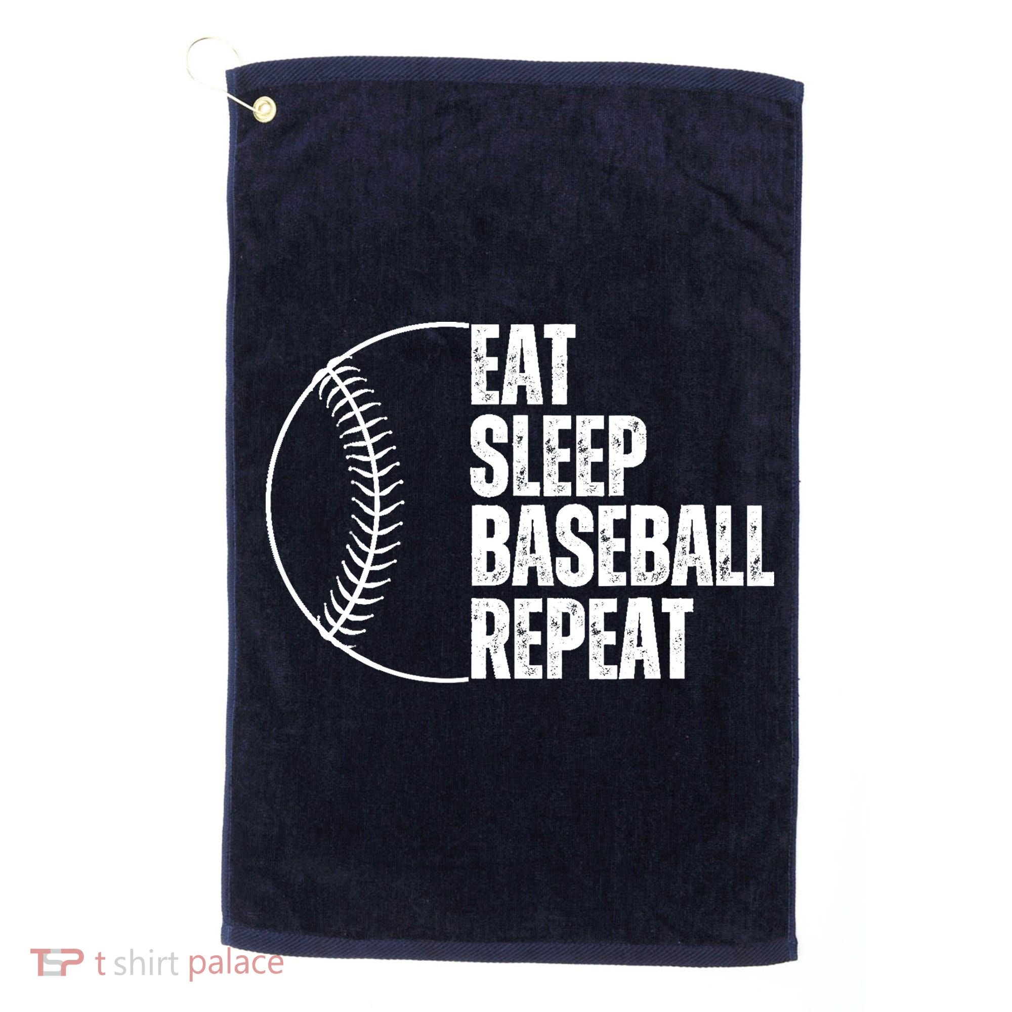 Eat Sleep Baseball Repeat Gift For Baseball Players Boy Golf Towel