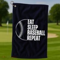 Eat Sleep Baseball Repeat Gift For Baseball Players Boy Golf Towel thumb 1