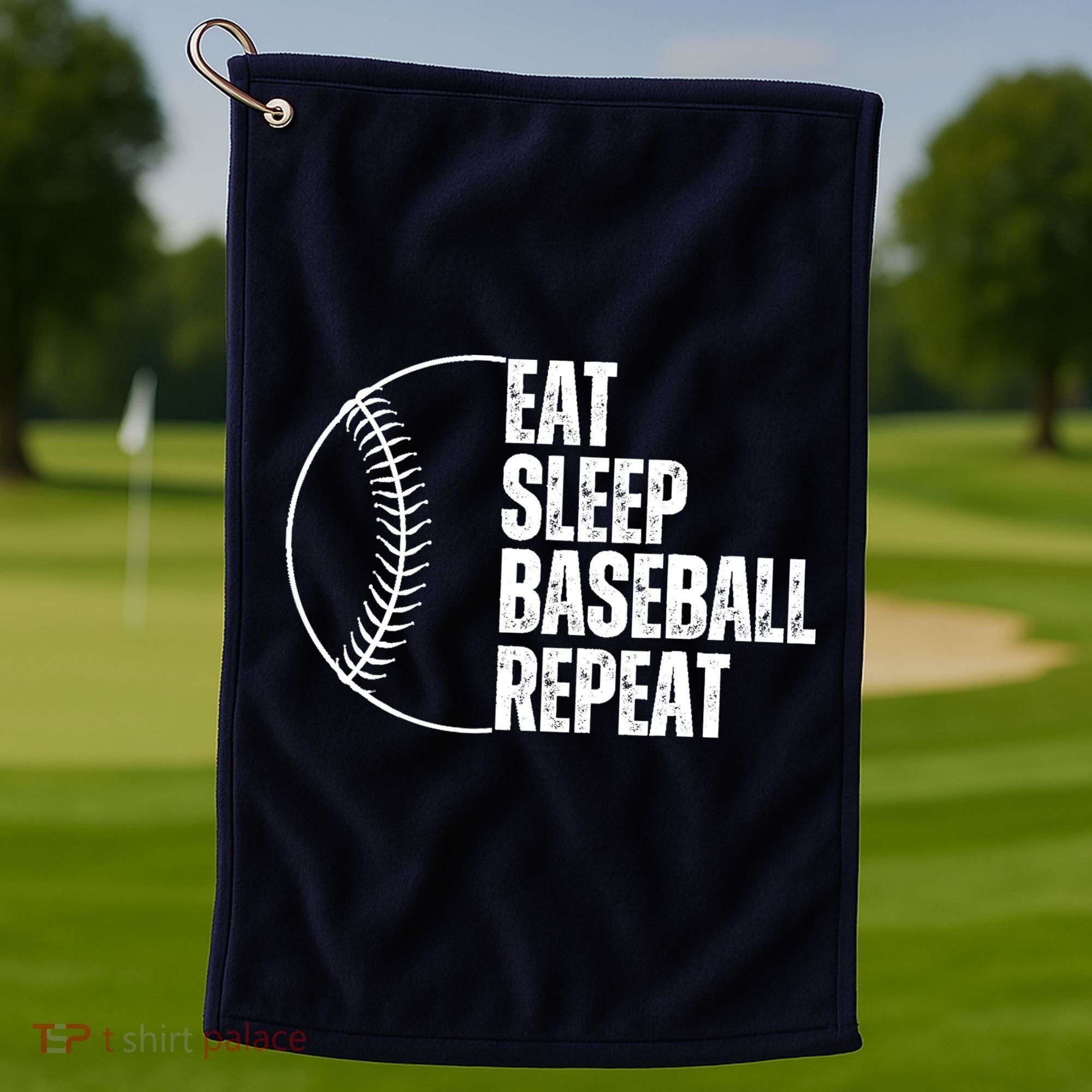 Eat Sleep Baseball Repeat Gift For Baseball Players Boy Golf Towel