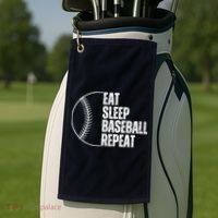 Eat Sleep Baseball Repeat Gift For Baseball Players Boy Golf Towel thumb 2